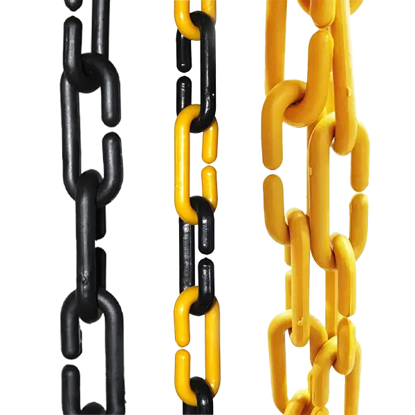 Cadena Plástica Eslabonada Amarillo-Negro x 1 Metro