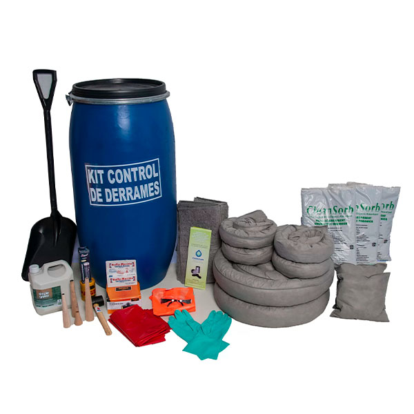 El Kit Básico para Control de Derrames Universal de 45-50 Galones es una solución integral para enfrentar derrames de líquidos de manera rápida y eficiente.