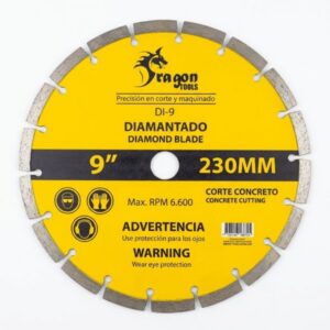 disco diamantado segmentado 9 pulgadas corte concreto Dragon 1