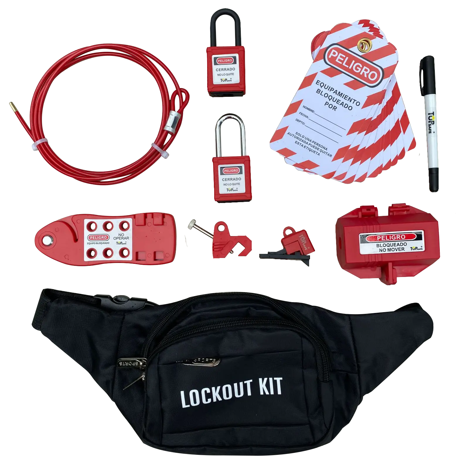 Kit Electricista Boyuan de Bloqueo y Etiquetado Lockout Tagout