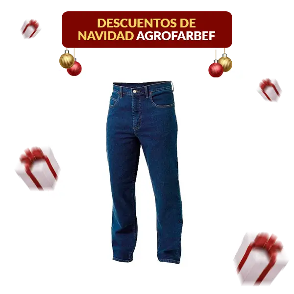 Pantalón de Dotación en Jean Azul Resistente de 14 onzas