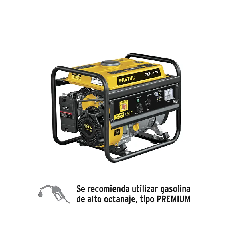 Planta Eléctrica GEN-10P Pretul a Gasolina de 2.9HP 1000W (1)