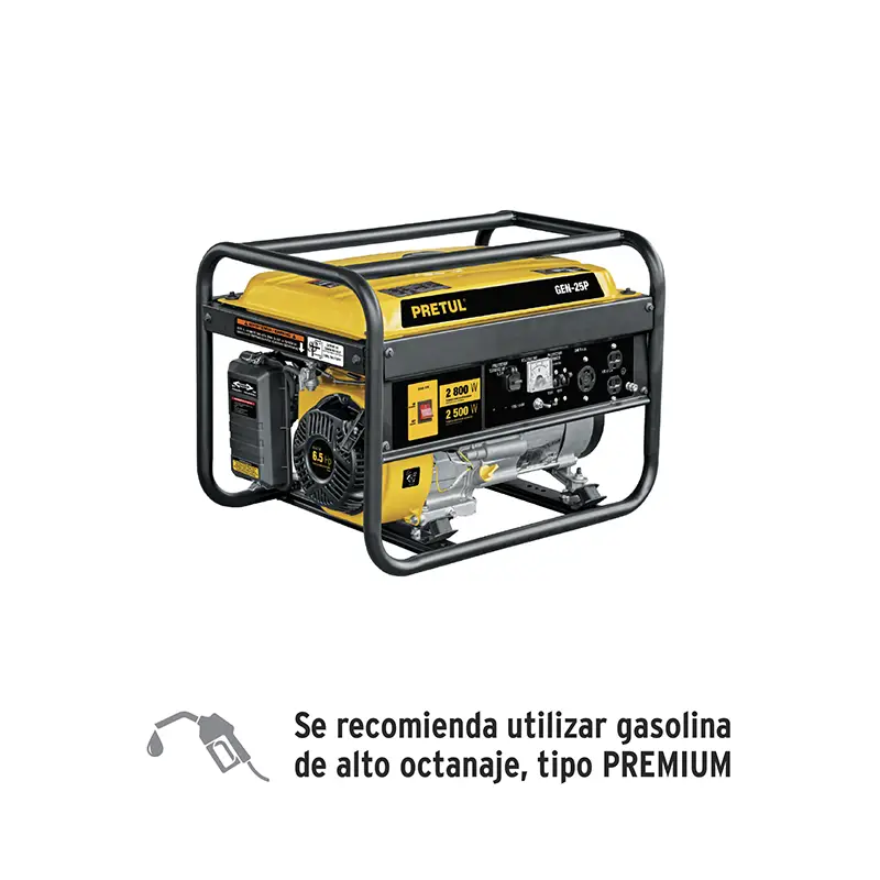 Planta Eléctrica GEN-25P Pretul a Gasolina de 6.5HP 2500W (3)