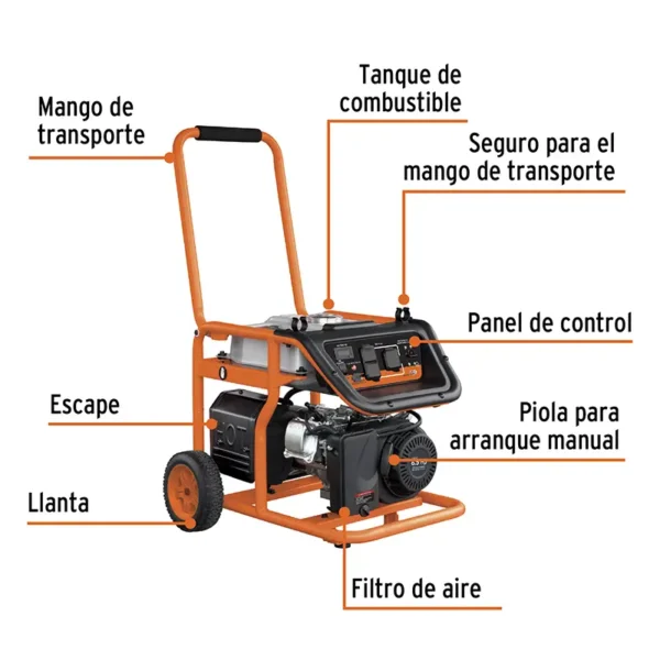 Planta Eléctrica GEN-25X Truper a Gasolina de 6.5HP 2500W (3)