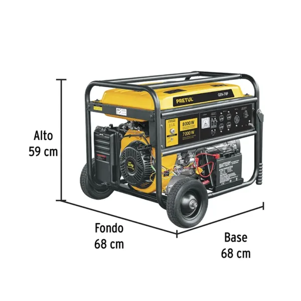 Planta Eléctrica GEN-70P Pretul a Gasolina de 16HP 7000W (3)