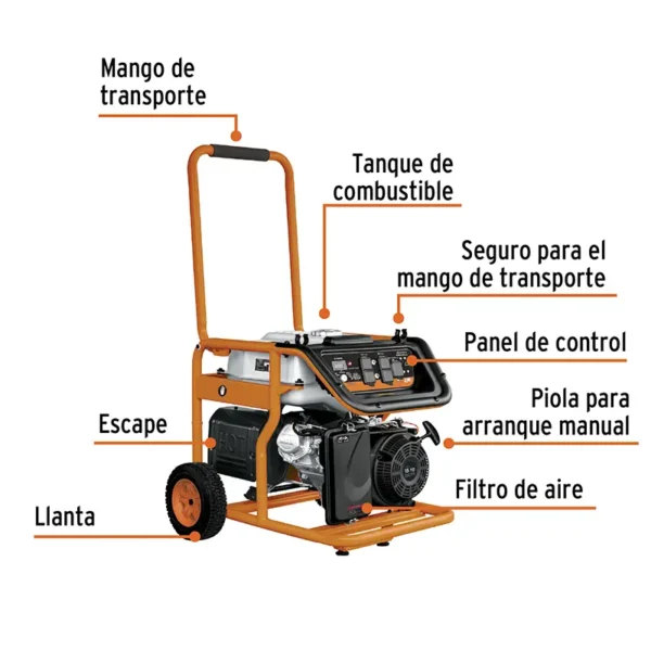 Planta Eléctrica GEN-80X Truper a Gasolina de 15HP 8000W (3)