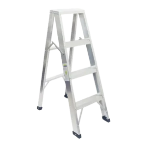 Escalera de Aluminio Industrial Tipo Tijera TS-3, 3 Peldaños.
