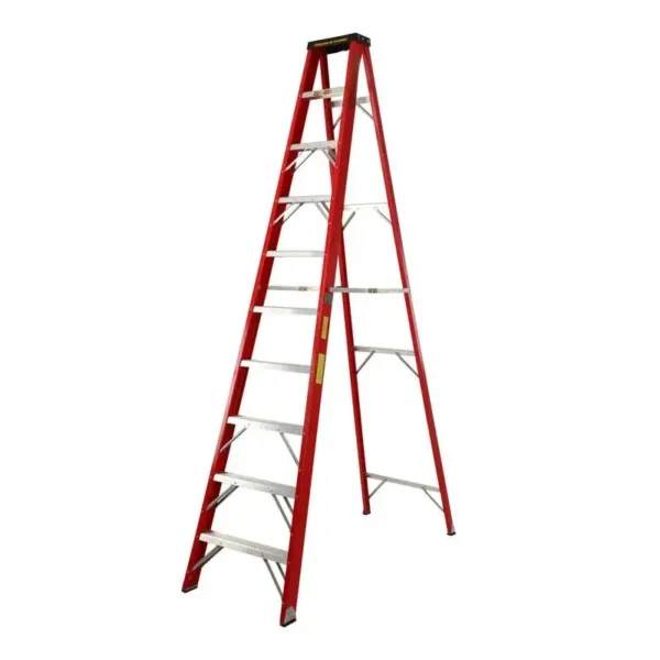 Escalera de Tijera de Fibra de Vidrio con 11 Peldaños