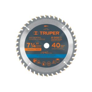 Disco sierra 7 1/4" para madera 40 dientes centro 3/8