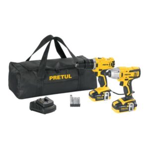 combo rotomartillo destornillador de impacto pretul 29020