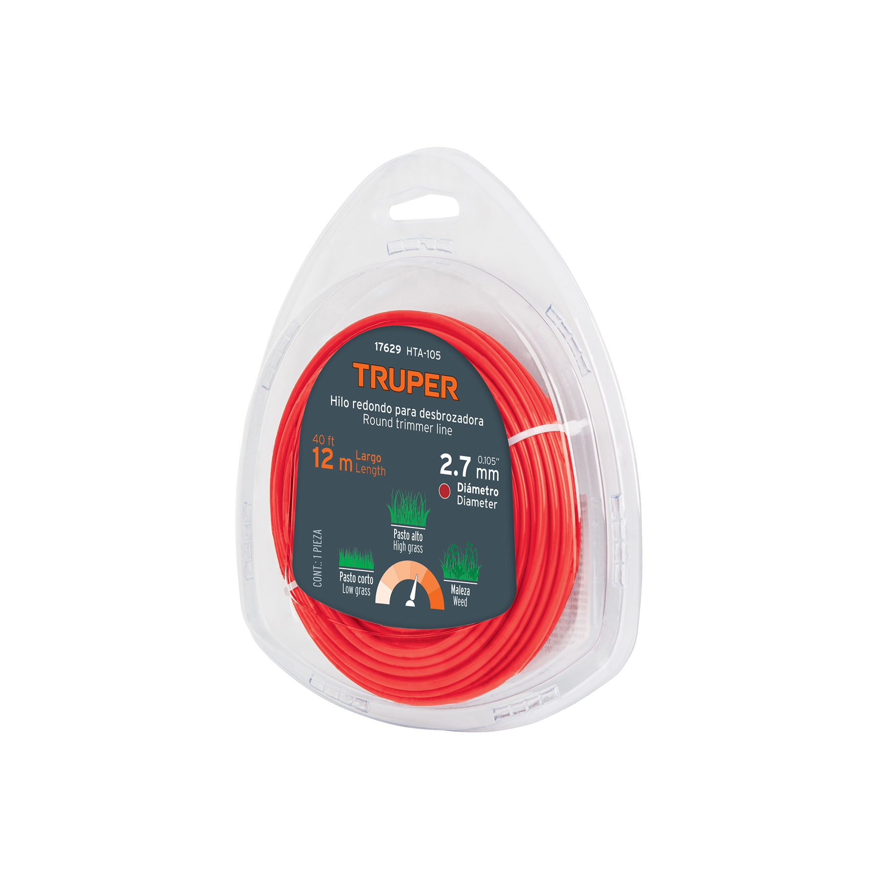 Hilo Redondo para Guadaña en Blíster de 2.7mm HTA-105