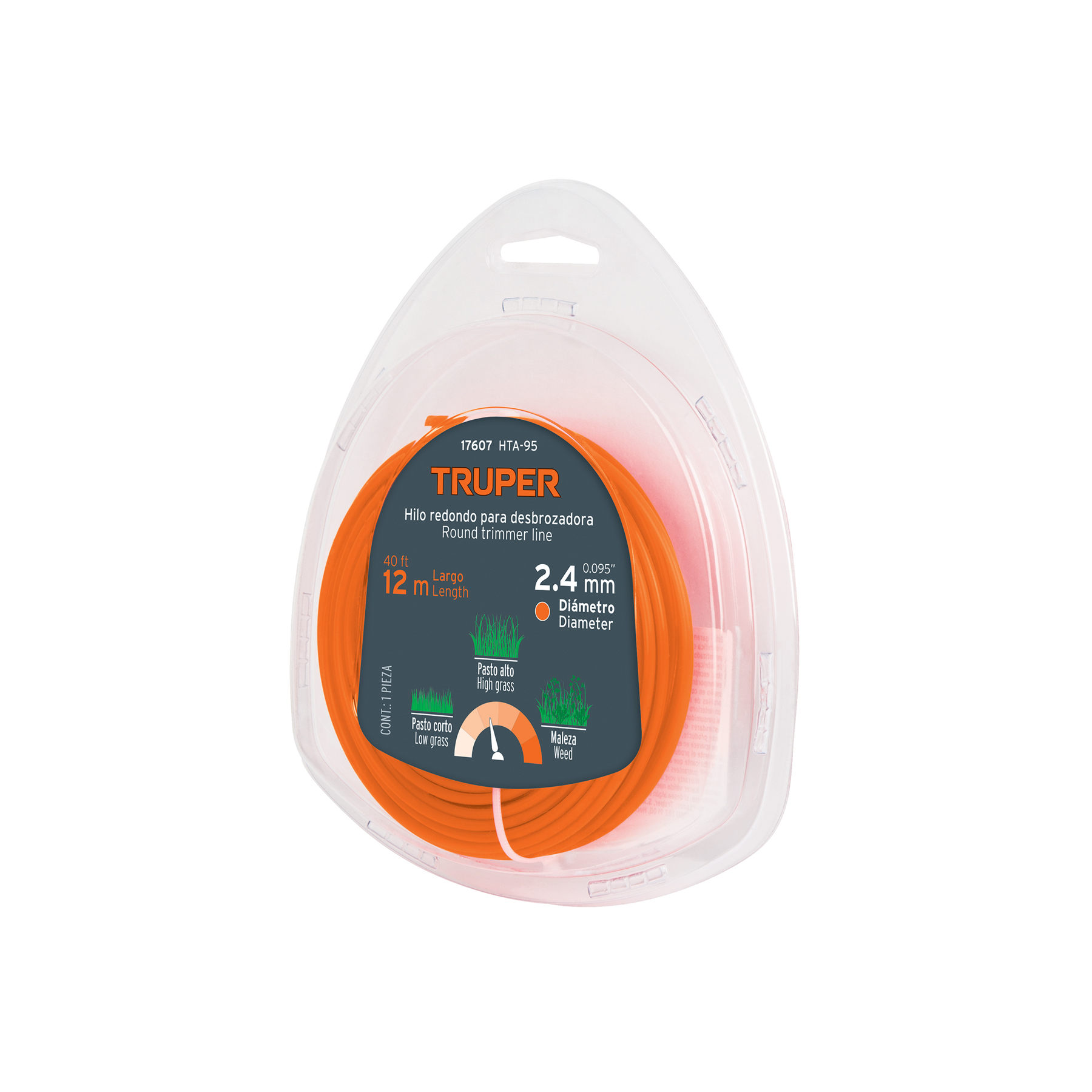 Hilo Redondo para Guadaña en Blíster de 2,4mm HTA-95