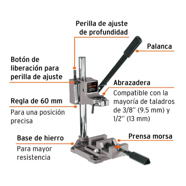Soporte para Taladro Truper SOP-T12 Vertical