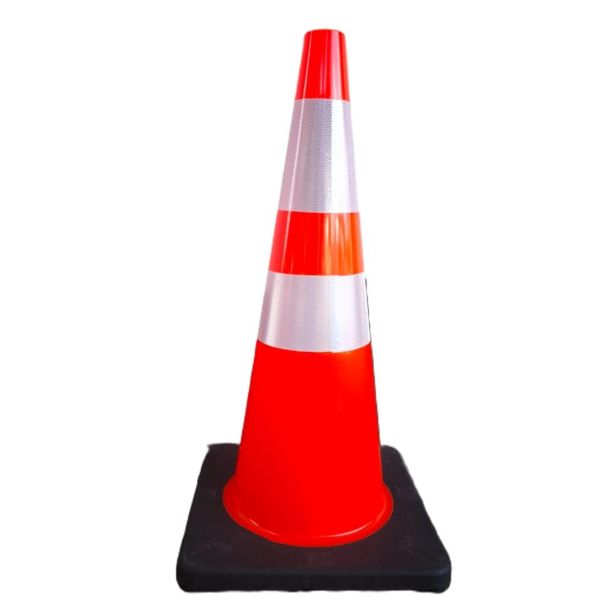 cono reflectivo 70 cms base negra