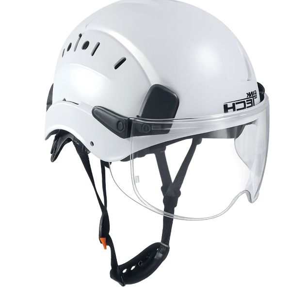 Casco-rescatista-Linktech-visor-transparente-blanco-seguridad-industrial-Agrofarbef-Bucaramanga