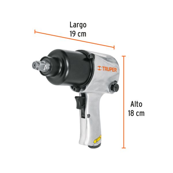 Llave de impacto neumatica tres cuartos de pulgada truper 6
