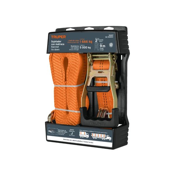 Eslinga con Ratchet Truper Carga Máxima 5.000 kg 1