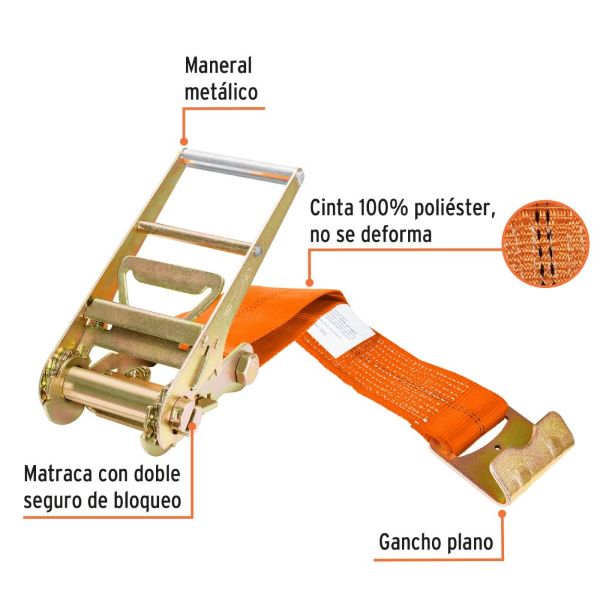 Eslinga con Ratchet Truper Carga Máxima 6.000 kg 4