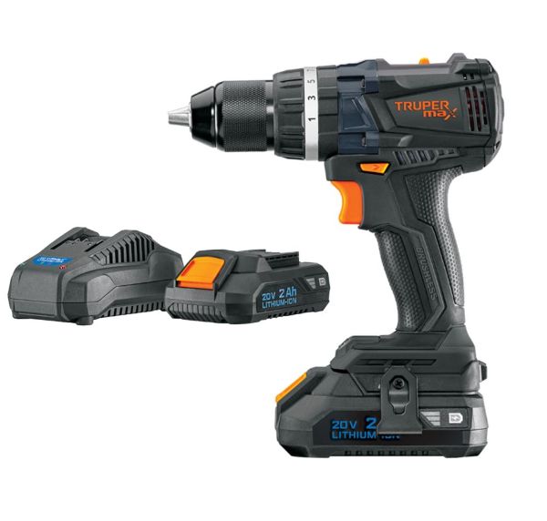taladro percutor inalambrico media pulgada 20v Truper Max 101453